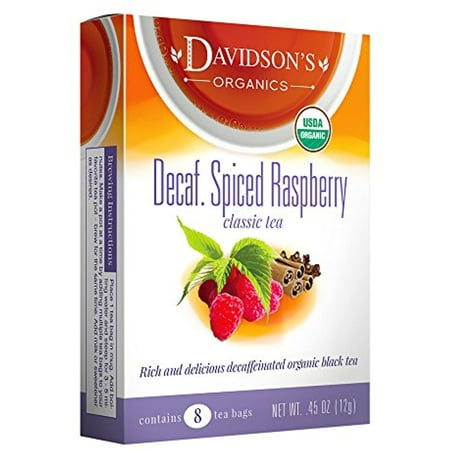 Davidsons Tea Decaf Spiced Raspberry, 8-Count Tea Bags (Pack Of 12)