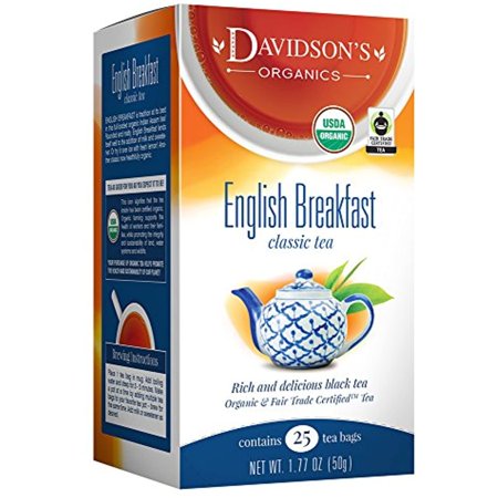 Davidsons Tea English Breakfast, 25-Count Tea Bags (Pack Of 6)