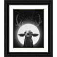 thumbnail image 1 of Davies Babies 12x14 Black Ornate Wood Framed with Double Matting Museum Art Print Titled - Banyon Deer, 1 of 4