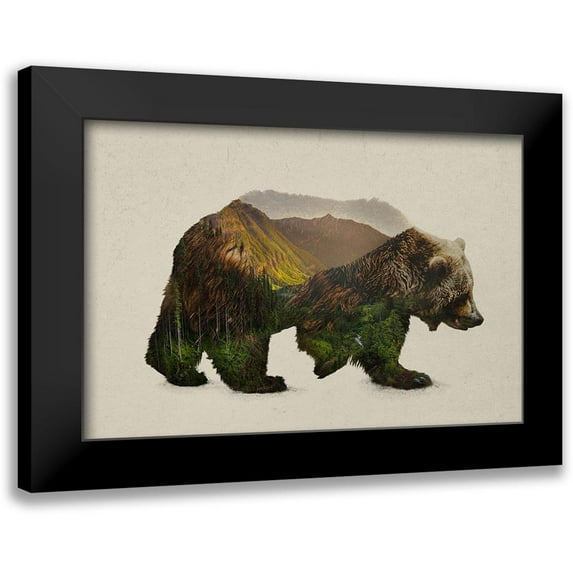 Davies Babies 18x13 Black Modern Framed Museum Art Print Titled - North American Brown Bear