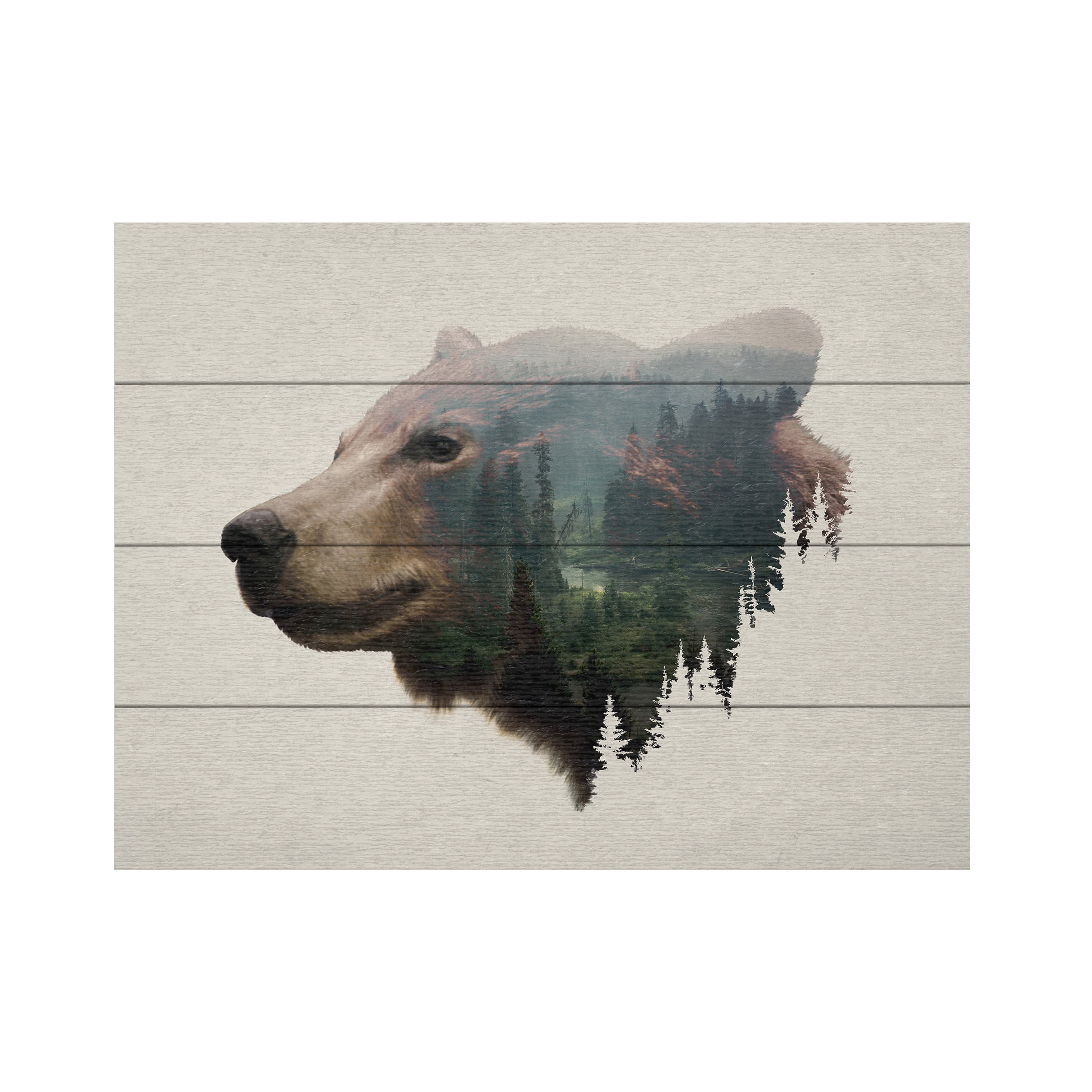 Davies Babies 'Pacific Northwest Black Bear' Wood Slat Art 12x16