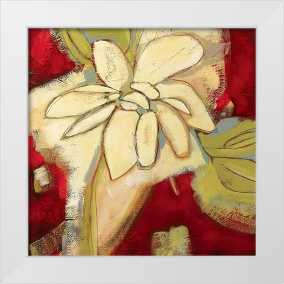 Davies, Susan 20x20 White Modern Wood Framed Museum Art Print Titled - Jungle Gardenia I