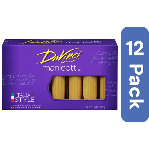 Davinci Cannelloni Manicotti Pasta 8 oz (Pack Of 12)