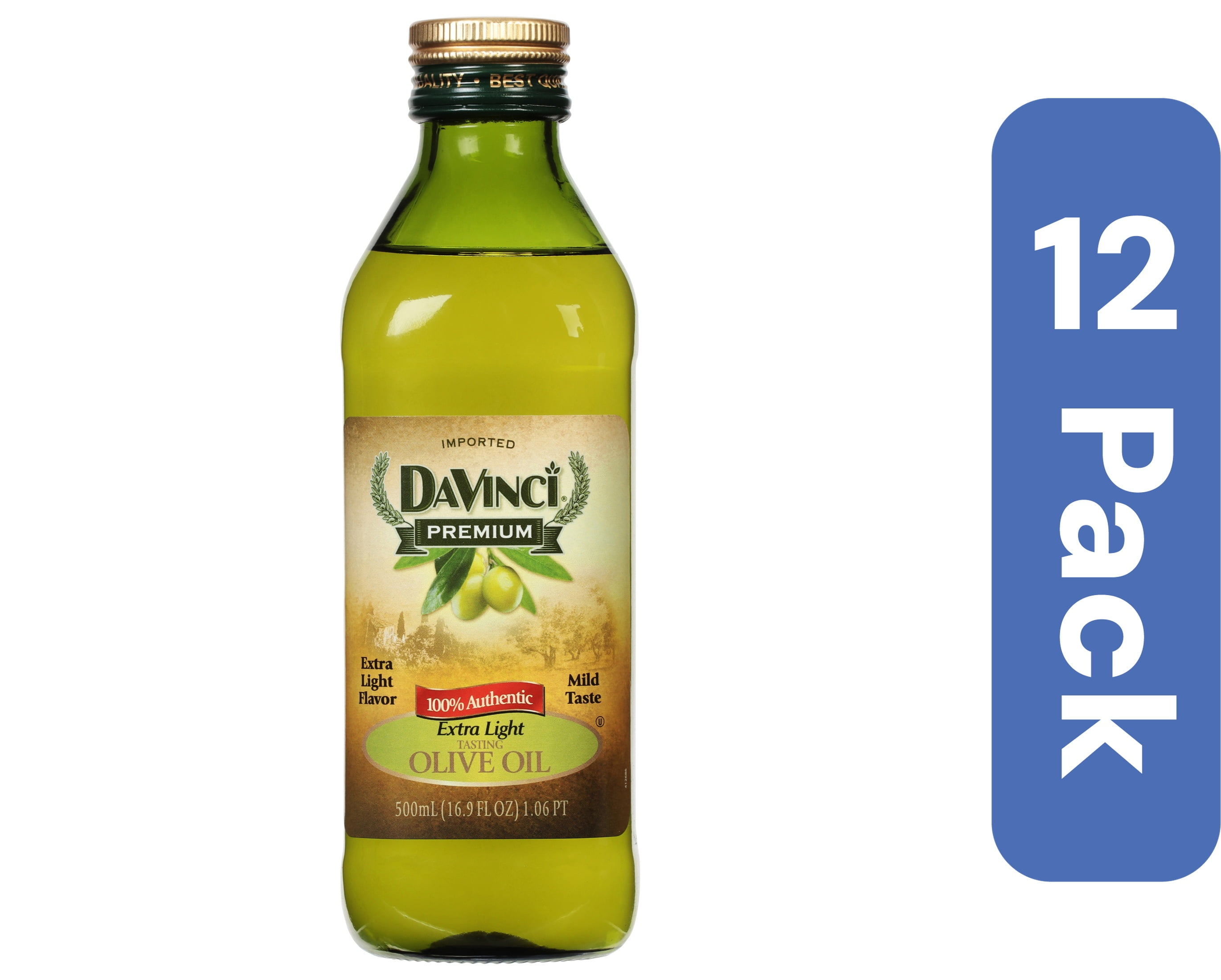 Davinci Extra Light Olive Oil 100% Authentic 16.9 oz (Pack Of 12)