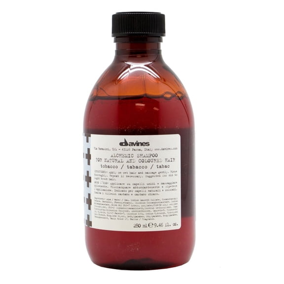 Davines Alchemic Tobacco Shampoo 280ml Gentle Clean for Light Brown Hair