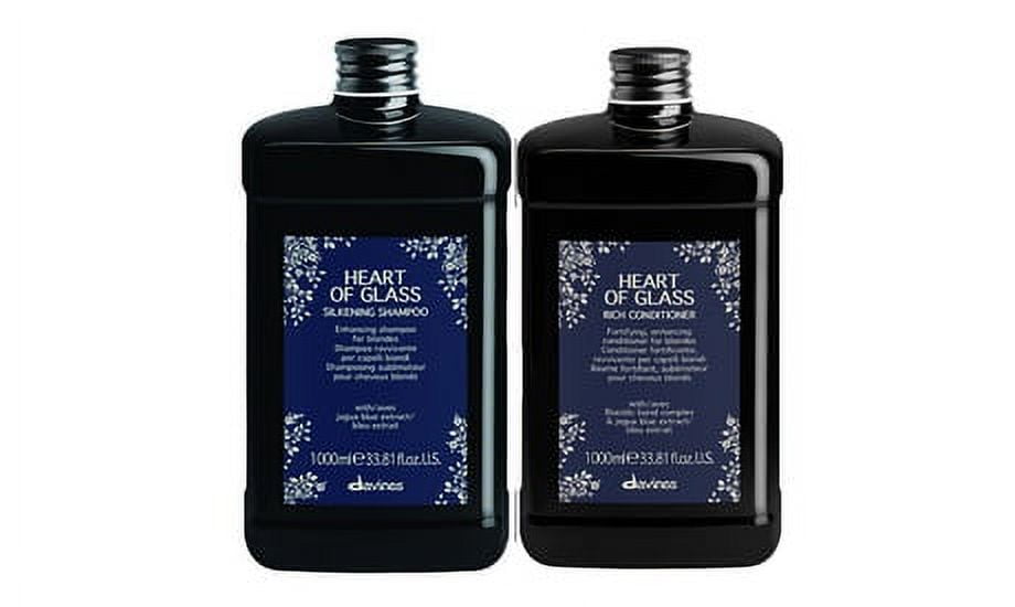 Davines Heart of Glass Silkening Shampoo & Rich Conditioner 33.81 Oz Each Jumbo