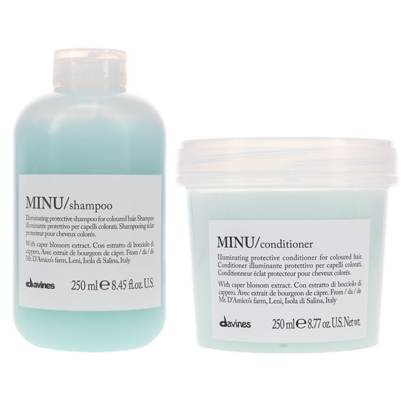 Davines MINU Illuminating Protective Shampoo 8.45 oz & Conditioner 8.77 oz Combo Pack