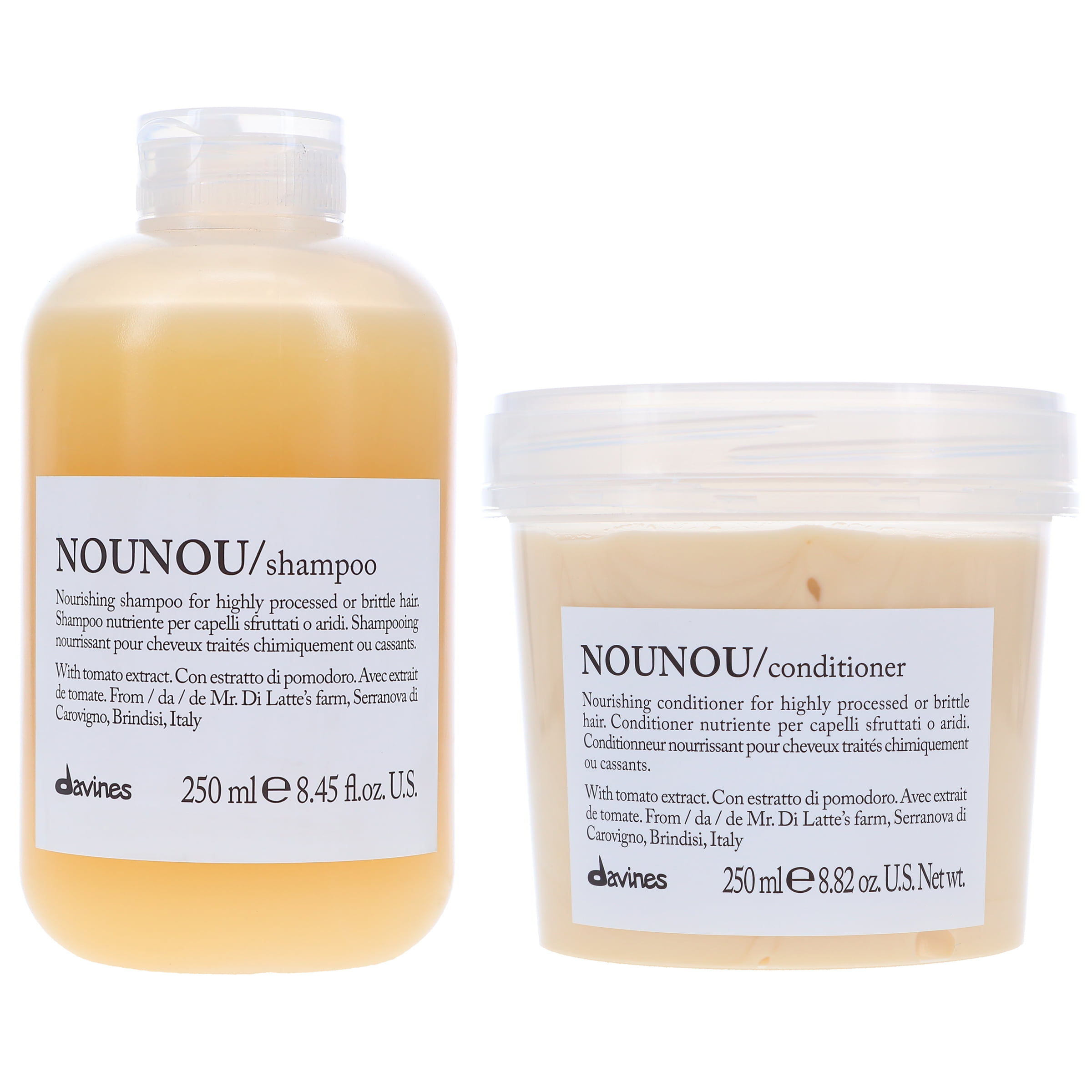 Davines NOUNOU Nourishing Shampoo 8.45 oz & NOUNOU Nourishing Conditioner 8.82 oz Combo Pack