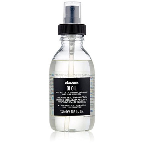 Davines OI Oil | Weightless Hair Oil Perfect for Dry Hair, Coarse & Curly Hair Types | Anti-Frizz for Soft, Shiny Hair | 135 ml (4.56 Fl Oz)