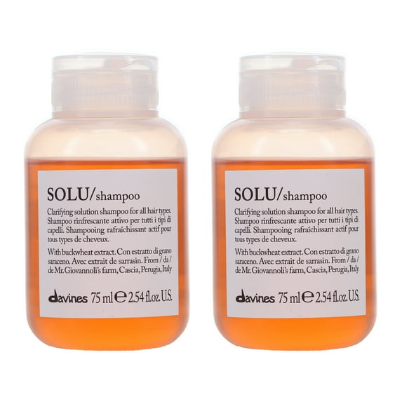 Davines SOLU Clarifying Shampoo 2.54 oz 2 Pack