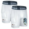 thumbnail image 1 of Davion 2 Packs Boys Baseball Sliding Padded Compression Shorts with 2 Athletic Cups Youth Underwear for Football, Lacrosse(White-S), 1 of 5