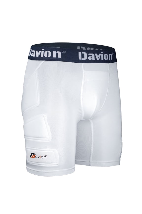 Youth Padded Sliding Shorts with Cup Pocket for Baseball & Softball (White XS)