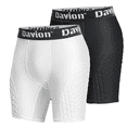 thumbnail image 1 of Davion Compression Shorts Men with Cup Pocket,Baseball Sliding Shorts for Men Football Biking Running（Black+Whte-S）, 1 of 5