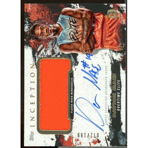 Davion Mace 2021-22 Topps Inception Overtime Elite Patch Autographs #IAPCDM