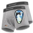 thumbnail image 1 of Davion Youth Boys Baseball Cup Underwear with Soft Protective Athletic Cup Compression Shorts for Baseball,Football, Lacrosse(Light Grey-M), 1 of 6