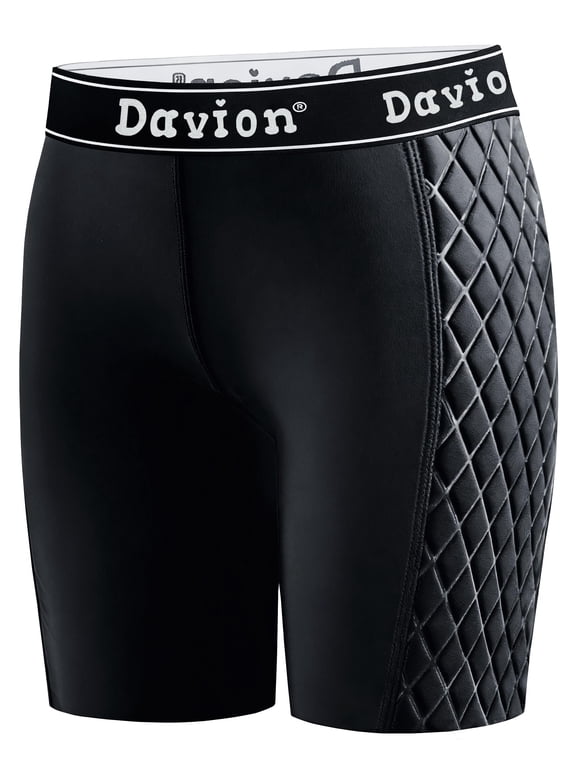 Youth Girls Sliding Shorts Softball - Kids Compression Shorts for Softball Baseball Lacrosse (Black-M)