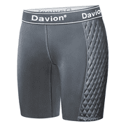 Davion Youth Girls Sliding Shorts Softball - Kids Compression Shorts for Softball Baseball Lacrosse Grey-XL