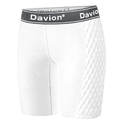 Davion Youth Girls Softball Sliding Shorts, Kids Compression Shorts for Softball Baseball Lacrosse, White S