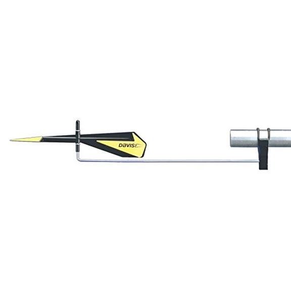 16" Metallic Gray, Black, and Yellow Marine Equipment Davis Black Max Wind Direction Indicator