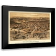 thumbnail image 1 of Davis 18x14 Black Modern Framed Museum Art Print Titled - Chicago Illinois - Davis 1871, 1 of 5
