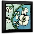 thumbnail image 1 of Davis, Andrea 12x12 Black Modern Framed Museum Art Print Titled - Teal Batik Botanical II, 1 of 5
