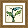 thumbnail image 1 of Davis, Andrea 15x15 Gold Ornate Wood Framed with Double Matting Museum Art Print Titled - Teal Batik Botanical IV, 1 of 4