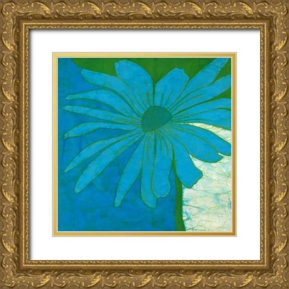 Davis, Andrea 26x26 Gold Ornate Wood Framed with Double Matting Museum Art Print Titled - Monterey Blue