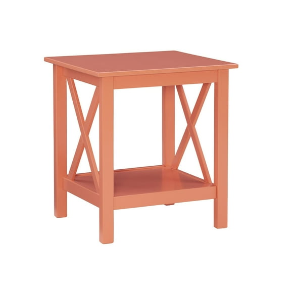 Davis Coral End Table Compact 20in Living Room Furniture Pine MDF Support 20lbs