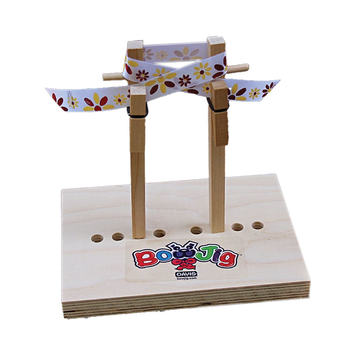 Davis Bow Jig Tool - Make Perfect Hair Bows & Gift Bows Fast, Adjustable Size, Includes Hook