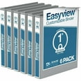 thumbnail image 1 of Davis Group Easyview Premium, Round Ring, Customizable, View Binder, 6 Pack (Grey, 1"), 1 of 3