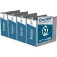 thumbnail image 1 of Davis Group Easyview Premium, Angle D Ring, Customizable, View Binder, 4 Pack (Grey, 5"), 1 of 1