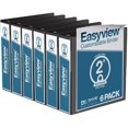 thumbnail image 1 of Davis Group Easyview Premium, Round Ring, Customizable, View Binder, 6 Pack (Black, 2"), 1 of 8