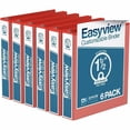 thumbnail image 1 of Davis Group Easyview Premium, Round Ring, Customizable, View Binder, 6 Pack (Red, 1.5"), 1 of 8