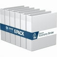 thumbnail image 1 of Davis Group Premium Economy, Angle D Ring, Binder, 6 Pack (White, 2"), 1 of 7