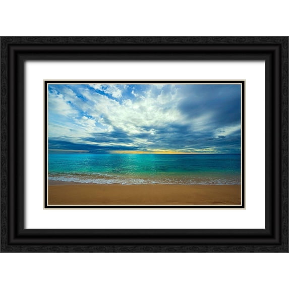 Davis, Lizzy 14x10 Black Ornate Wood Framed with Double Matting Museum Art Print Titled - The Last Light