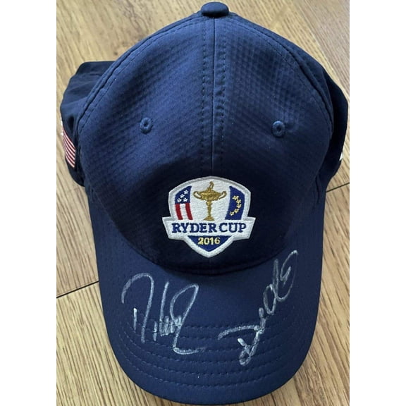 Davis Love III and Darren Clarke autographed 2016 Ryder Cup golf cap or hat JSA