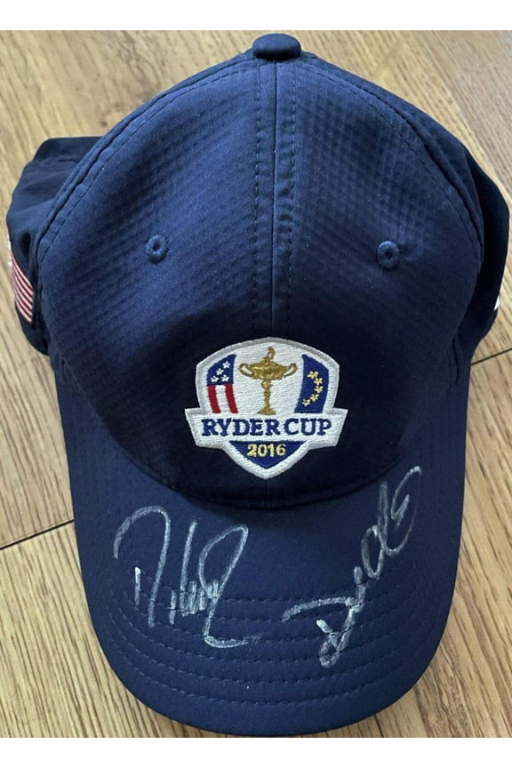 Davis Love III and Darren Clarke autographed 2016 Ryder Cup golf cap or hat JSA