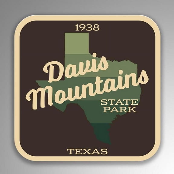 Davis Mountains State Park Decal Sticker | 4-Inches By 4-Inches | Vinyl Sticker | UV Protective Laminate | SP133