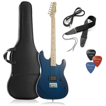 Davison 39-Inch Full-Size Electric Guitar with Humbucker Pickup, Blue