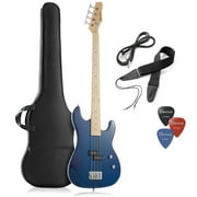 Davison 4-String Electric Bass Guitar with P-Style Pickups, Blue