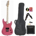 thumbnail image 1 of Davison Guitars Electric Guitar Pink Full Size With Amp Case Cord Picks And DVD, 1 of 1