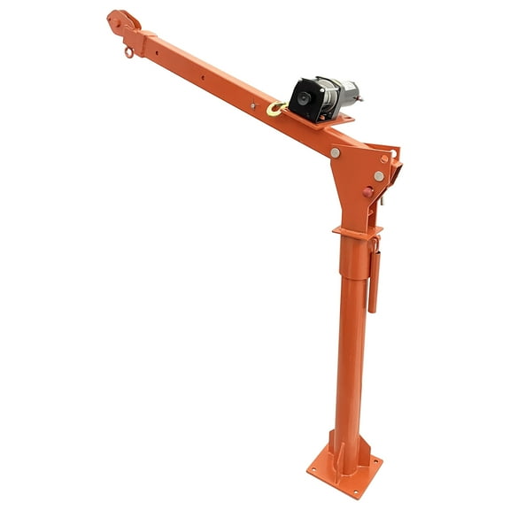 Davit Crane 360 Swivel Electric Winch Truck-mounted Crane Remote Control Hoist 12V