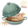 thumbnail image 1 of Davivy 5.5 Qt Enameled Dome-Shaped Cast Iron Bread Dutch Oven with Lid, Enameled with Silicone Oven Mitts, 1 of 14