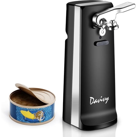 Davivy Electric Can Opener - One-Touch Hands-Free Operation,Removable Stainless Steel Cutter