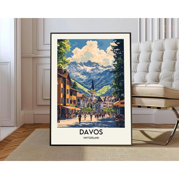 Davos Switzerland Alpine Poster Unframed Paper Print