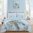 thumbnail image 1 of Davulos Bedspreads for King Size Beds,3-Piece Coastal Quilt Set Summer Sea Turtles Nautical Bedding,Lightweight Beach Reversible Coverlet for All Seas, 1 of 7