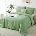 thumbnail image 1 of Davulos Green Comforter Set Queen Size,3 Pieces Modern Lightweight Queen Bedding Comforters Sets with Pillowcase Cozy Bed Set for All Season, 1 of 7