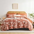 thumbnail image 1 of Davulos Full Bed in Bag,7 Piece Orange Bedding Comforter Set Floral Printed Complete Comforter Set for All Season with Comforter,Sheets,Pillowcases & Shams, 1 of 7