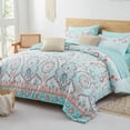 thumbnail image 1 of Davulos King Comforter Set 7 Piece Bed in a Bag , Floral Complete Bedding Set for All Season Breathable Bohemian Comforter with Sheets Room Decor, 1 of 7