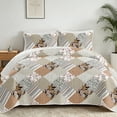 thumbnail image 1 of Davulos King Quilt Bedding Set ,Plaid Patchwork Quilt for King Bed 3 Pieces Reversible Microfiber Summer Bedspread Coverlet for All Season,110" x 96", 1 of 9